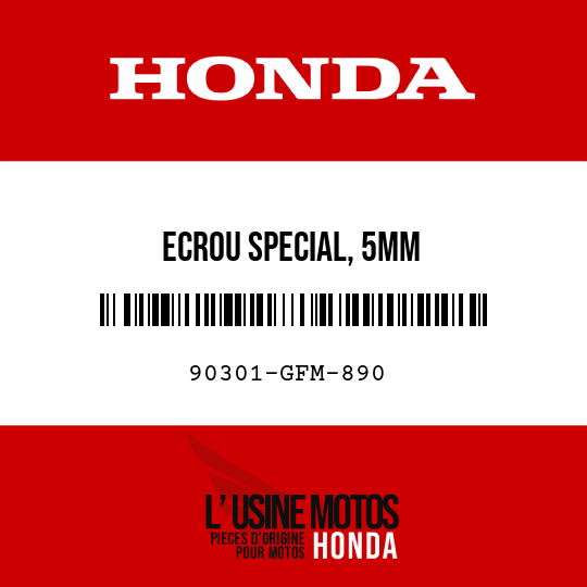 image de 90301-GFM-890 ECROU SPECIAL, 5MM