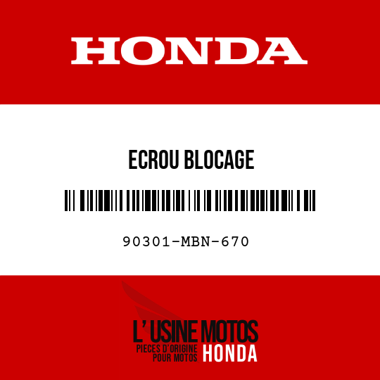 image de 90301-MBN-670 ECROU BLOCAGE