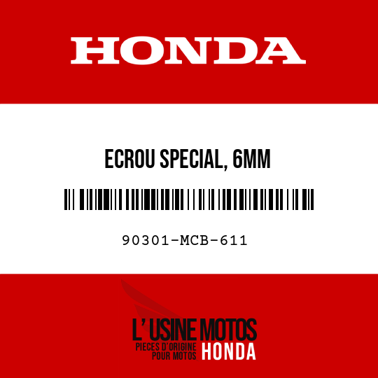 image de 90301-MCB-611 ECROU SPECIAL, 6MM
