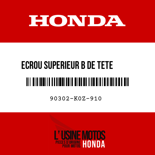 image de 90302-K0Z-910 ECROU SUPERIEUR B DE TETE     DIRECTION