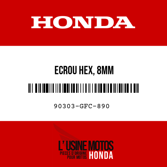 image de 90303-GFC-890 ECROU HEX, 8MM