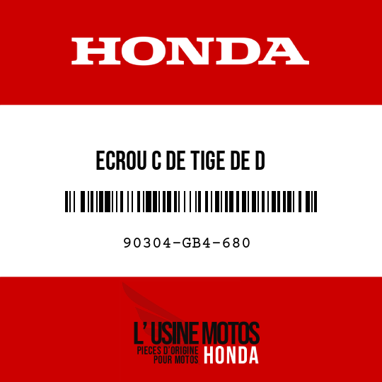 image de 90304-GB4-680 ECROU C DE TIGE DE D