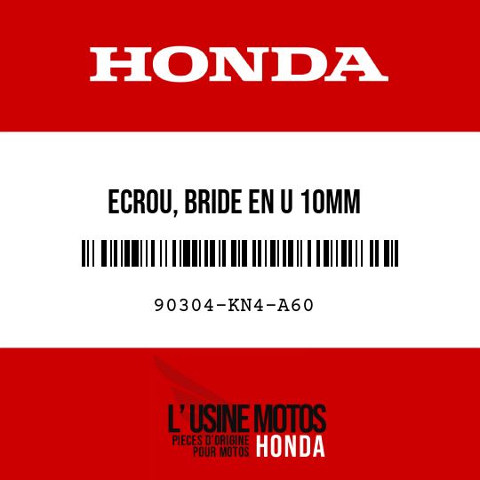 image de 90304-KN4-A60 ECROU, BRIDE EN U 10MM