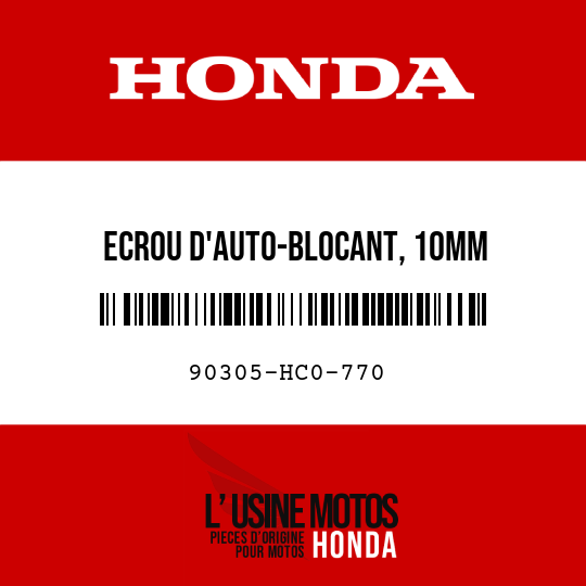 image de 90305-HC0-770 ECROU D'AUTO-BLOCANT, 10MM