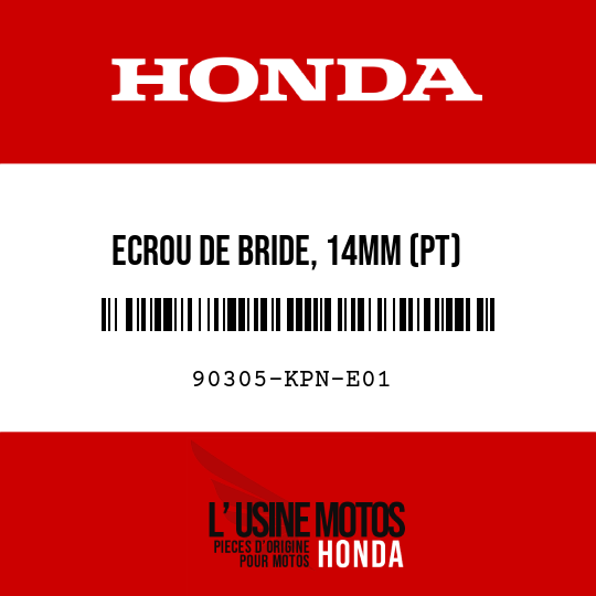 image de 90305-KPN-E01 ECROU DE BRIDE, 14MM (PT)