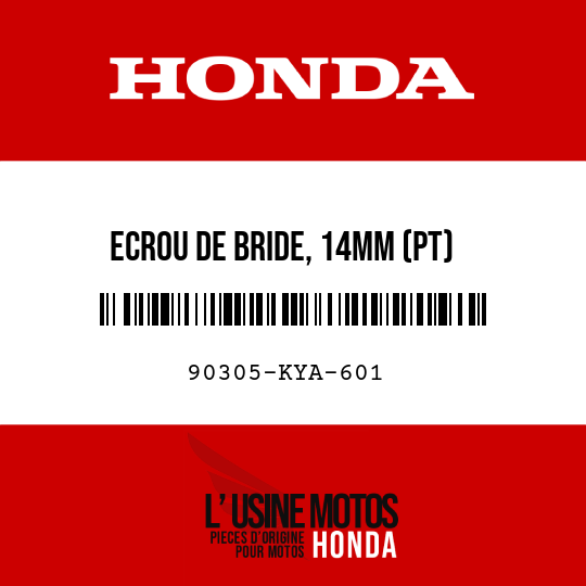 image de 90305-KYA-601 ECROU DE BRIDE, 14MM (PT)