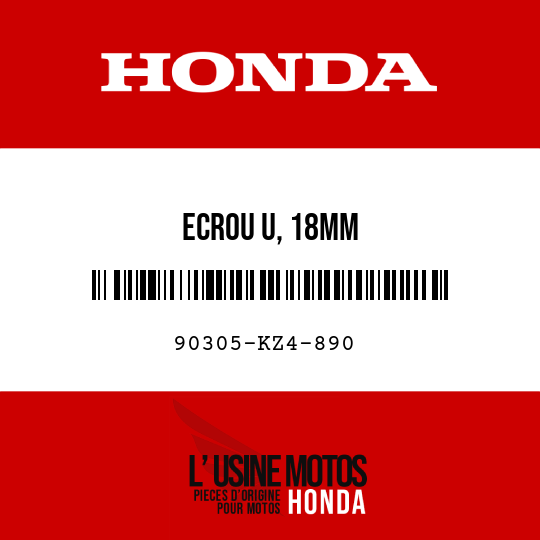 image de 90305-KZ4-890 ECROU U, 18MM
