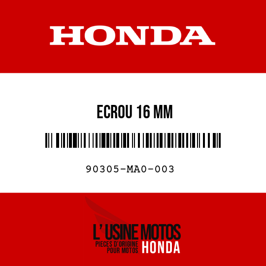 image de 90305-MA0-003 ECROU 16 MM