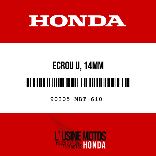 image de 90305-MBT-610 ECROU U, 14MM