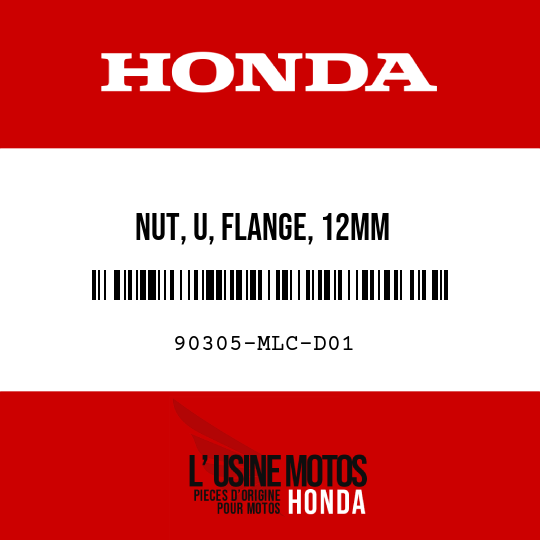 image de 90305-MLC-D01 NUT, U, FLANGE, 12MM