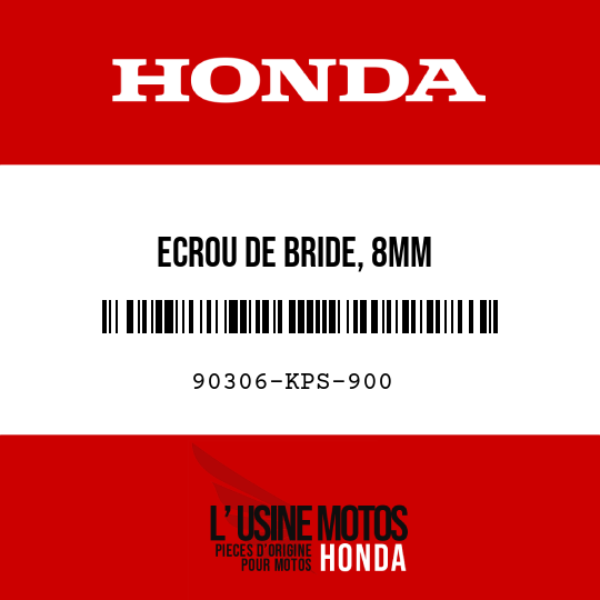 image de 90306-KPS-900 ECROU DE BRIDE, 8MM