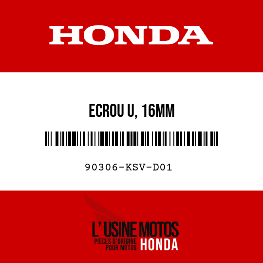 image de 90306-KSV-D01 ECROU U, 16MM