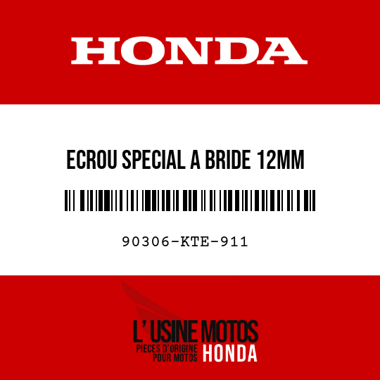 image de 90306-KTE-911 ECROU SPECIAL A BRIDE 12MM (SIMMONDS MARSHALL)