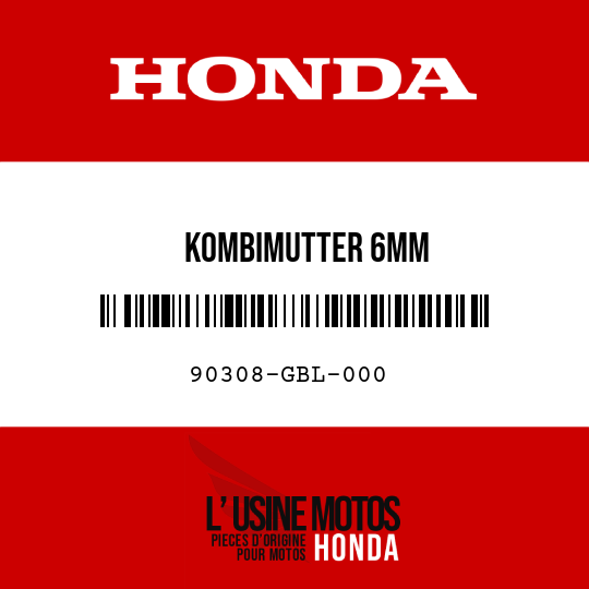 image de 90308-GBL-000 KOMBIMUTTER 6MM