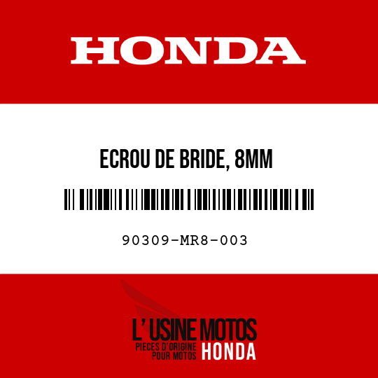 image de 90309-MR8-003 ECROU DE BRIDE, 8MM