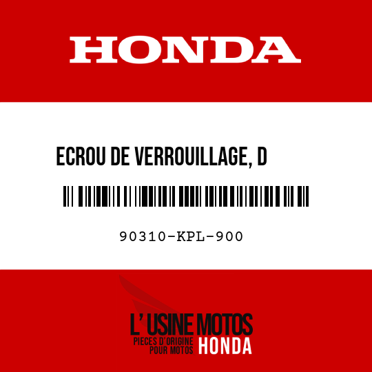 image de 90310-KPL-900 ECROU DE VERROUILLAGE, D RETROVISEUR (FILETAGE A GAUCHE)