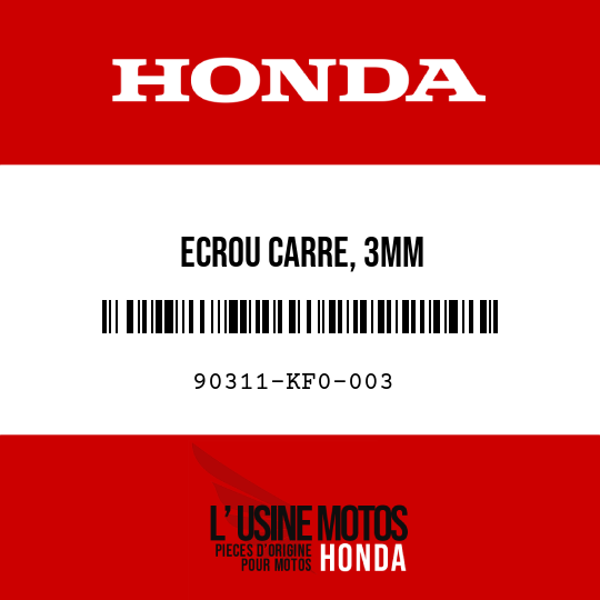 image de 90311-KF0-003 ECROU CARRE, 3MM