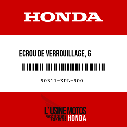 image de 90311-KPL-900 ECROU DE VERROUILLAGE, G RETROVISEUR