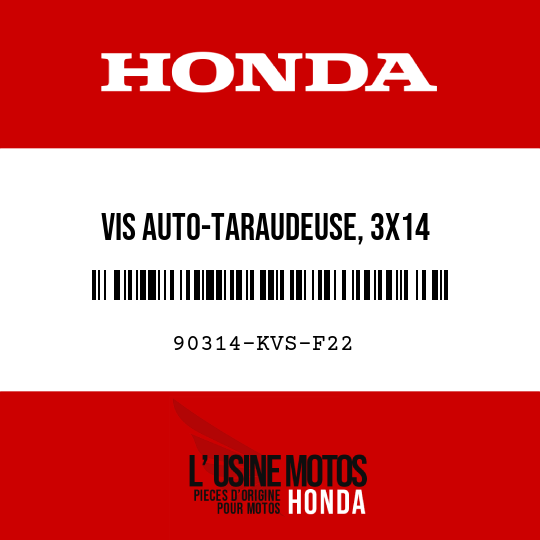 image de 90314-KVS-F22 VIS AUTO-TARAUDEUSE, 3X14