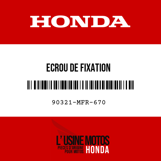 image de 90321-MFR-670 ECROU DE FIXATION