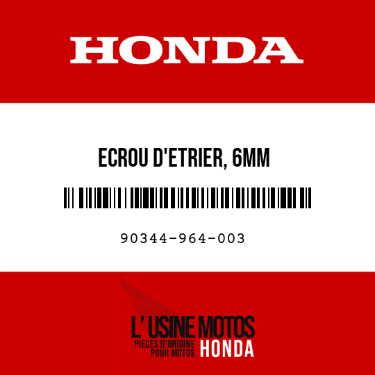 image de 90344-964-003 ECROU D'ETRIER, 6MM