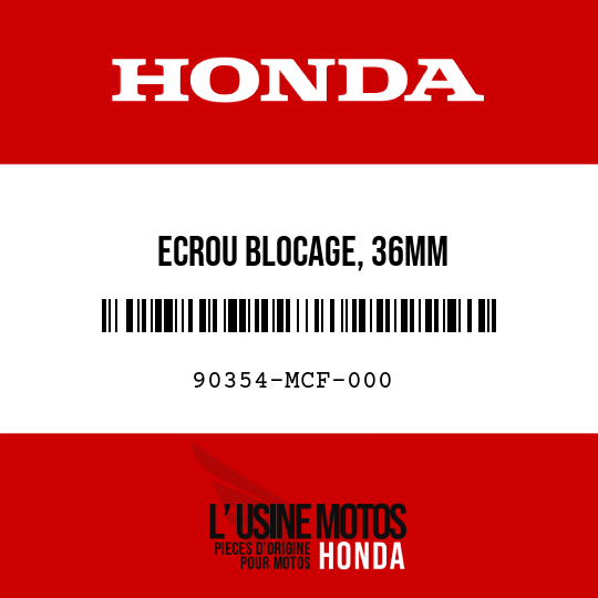 image de 90354-MCF-000 ECROU BLOCAGE, 36MM