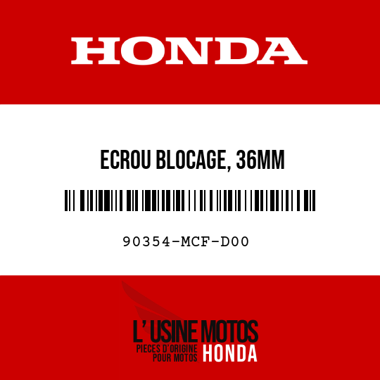 image de 90354-MCF-D00 ECROU BLOCAGE, 36MM