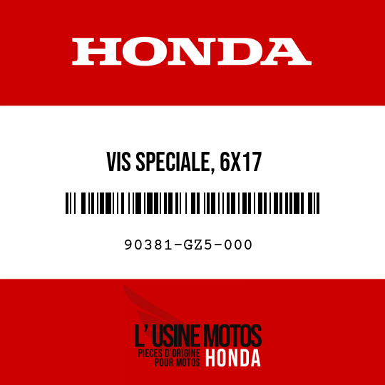 image de 90381-GZ5-000 VIS SPECIALE, 6X17