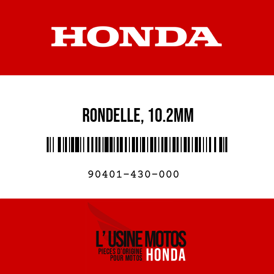 image de 90401-430-000 RONDELLE, 10.2MM