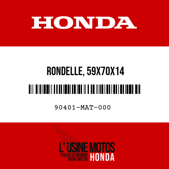 image de 90401-MAT-000 RONDELLE, 59X70X14