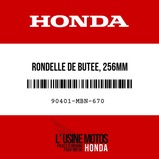 image de 90401-MBN-670 RONDELLE DE BUTEE, 256MM