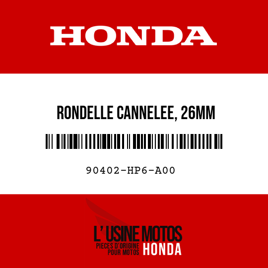 image de 90402-HP6-A00 RONDELLE CANNELEE, 26MM