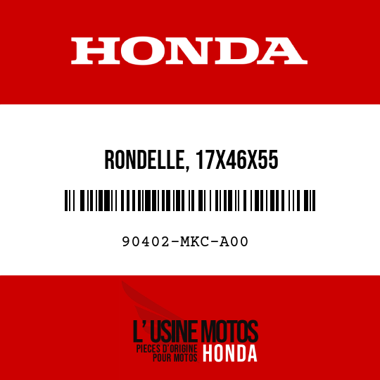 image de 90402-MKC-A00 RONDELLE, 17X46X55