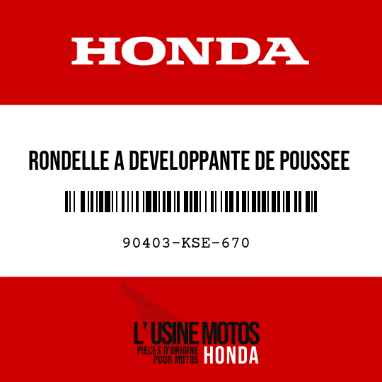 image de 90403-KSE-670 RONDELLE A DEVELOPPANTE DE POUSSEE 20X26X1