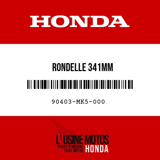 image de 90403-MK5-000 RONDELLE 341MM