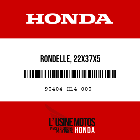 image de 90404-HL4-000 RONDELLE, 22X37X5