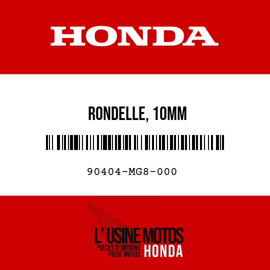 image de 90404-MG8-000 RONDELLE, 10MM