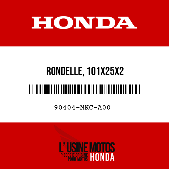 image de 90404-MKC-A00 RONDELLE, 101X25X2