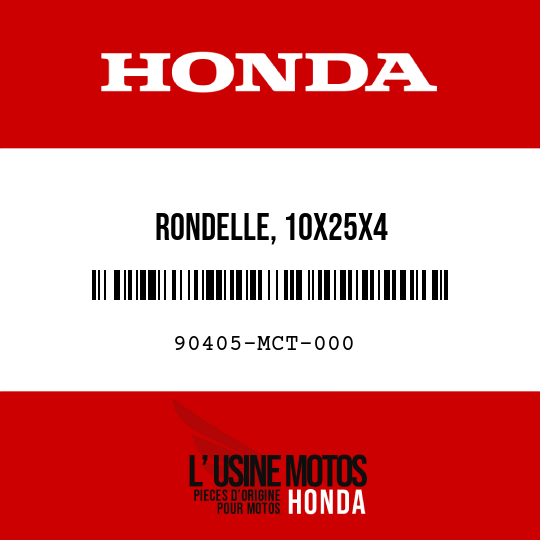 image de 90405-MCT-000 RONDELLE, 10X25X4