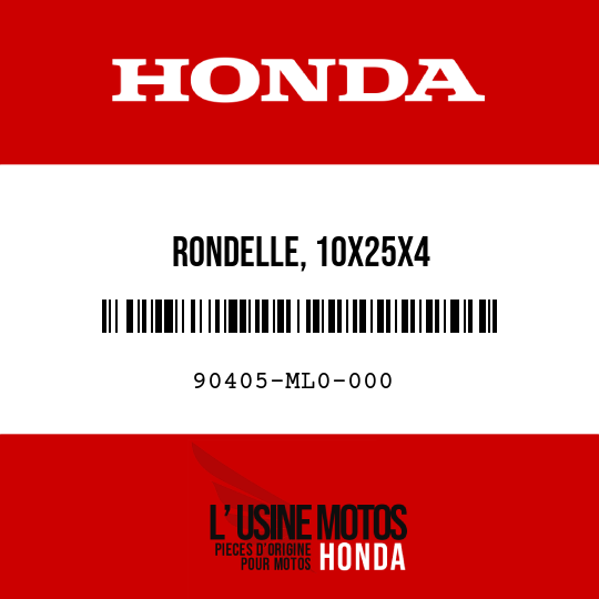 image de 90405-ML0-000 RONDELLE, 10X25X4