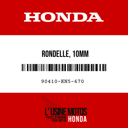 image de 90410-KN5-670 RONDELLE, 10MM