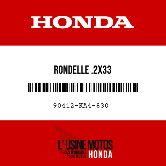 image de 90412-KA4-830 RONDELLE .2X33