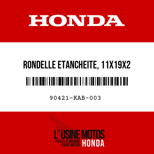 image de 90421-KAB-003 RONDELLE ETANCHEITE, 11X19X2