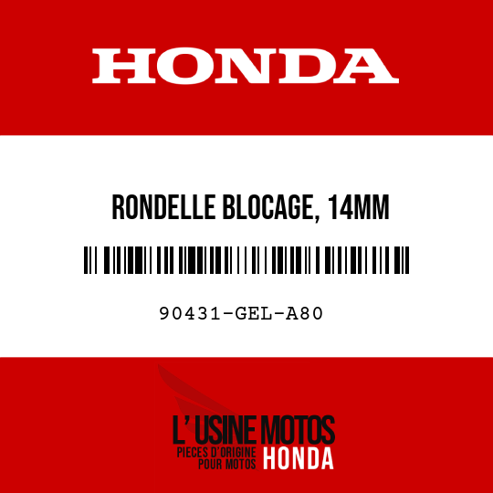 image de 90431-GEL-A80 RONDELLE BLOCAGE, 14MM