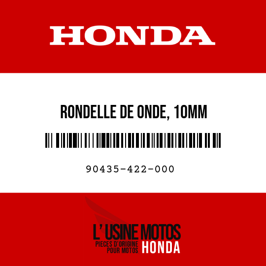 image de 90435-422-000 RONDELLE DE ONDE, 10MM