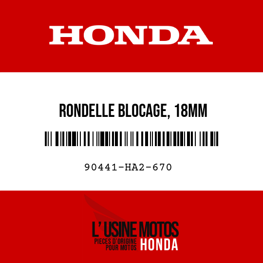 image de 90441-HA2-670 RONDELLE BLOCAGE, 18MM