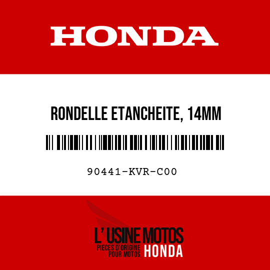 image de 90441-KVR-C00 RONDELLE ETANCHEITE, 14MM