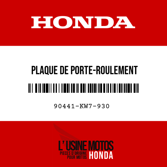 image de 90441-KW7-930 PLAQUE DE PORTE-ROULEMENT