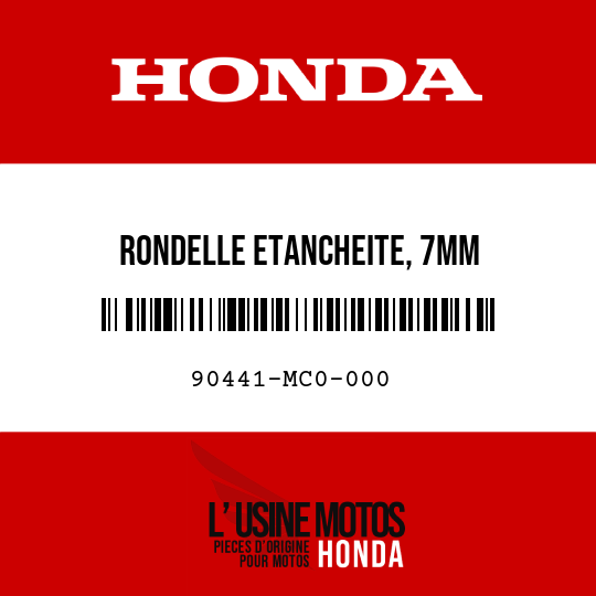 image de 90441-MC0-000 RONDELLE ETANCHEITE, 7MM