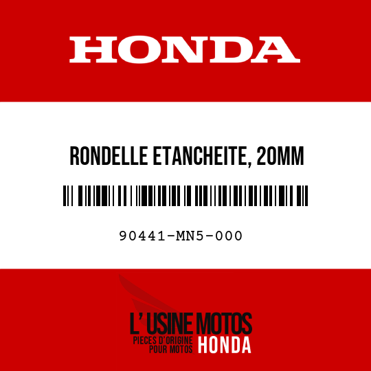 image de 90441-MN5-000 RONDELLE ETANCHEITE, 20MM